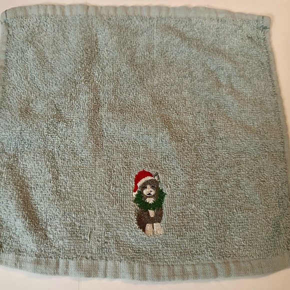 Set of 2 Holiday Kitten Dish Towels - Blue Cotton, Cute Christmas Kitchen Decor - Picture 11 of 16